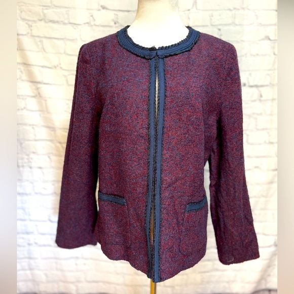 Nwt-TALBOTS Women's Tweed Jacket Wool Blend-16 - Picture 3 of 6